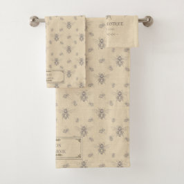 Miel beige abeja francés campo vintage rústico