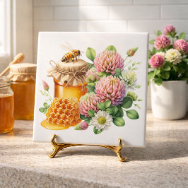 Miel de Trébol Rojo Baldosa Cerámica de Abeja Dulc