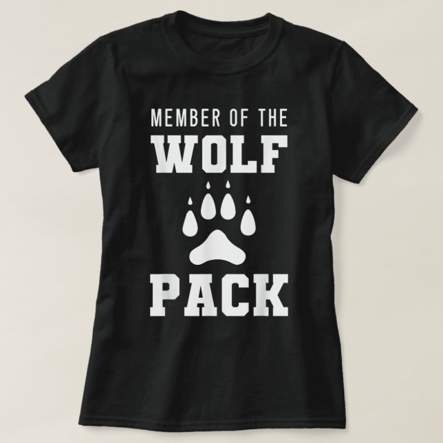 Miembro De La Camiseta De Wolf Pack Wolves (Diseño del anverso)