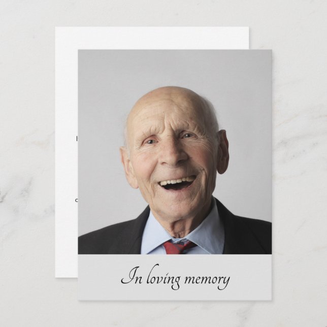 Miembro de la familia gris pasa Invitación con fot (Anverso / Reverso)