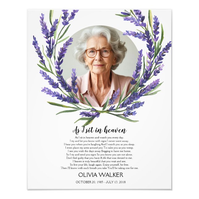 Mientras me siento en el cielo Foto Signo de bienv (Frente)