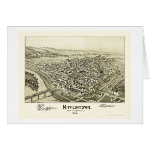 Mifflintown, mapa panorámico del PA - 1895
