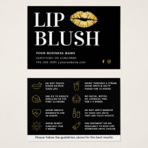 Mighty Black & Gold Lip Rubor Aftercare Card