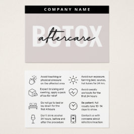 Mighty Botox Aftercare Card