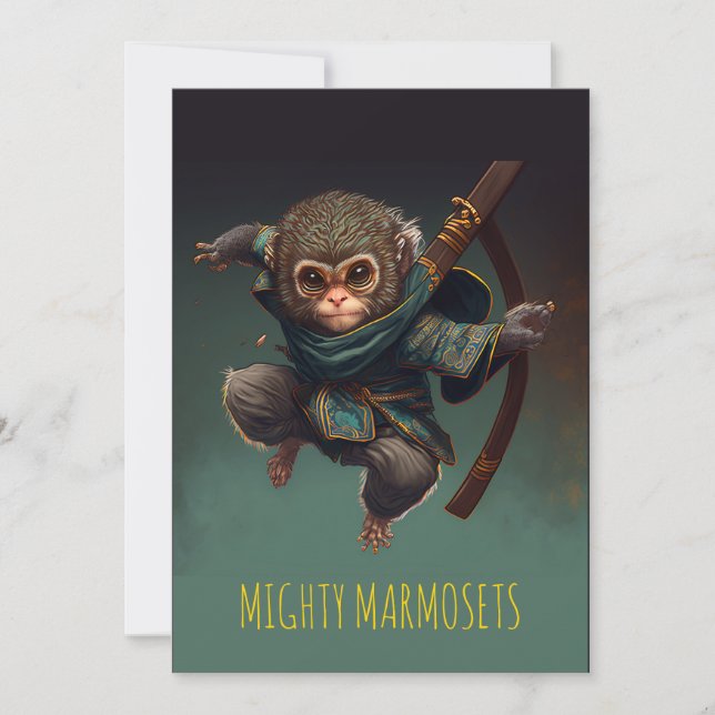 Mighty Marmosets Tarjeta de Saludo (Anverso)