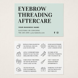 Mighty Mint Eyebrow Threading Afcare Card