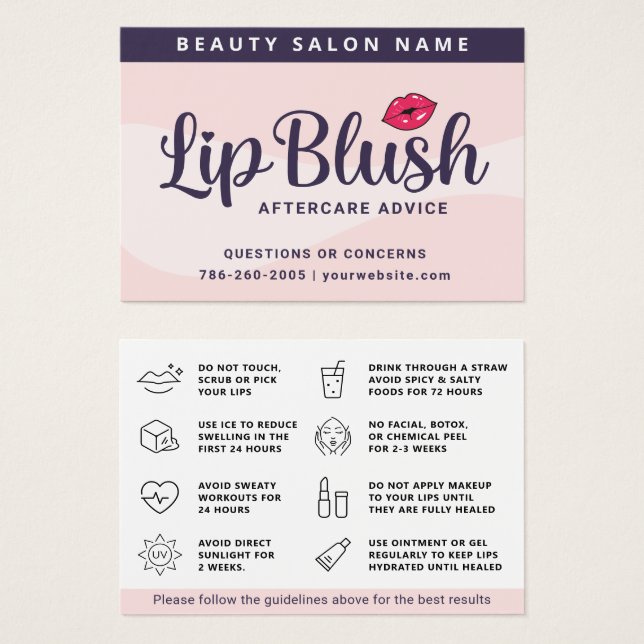 Mighty Pink Lip Rubor Aftercare (Anverso y reverso)