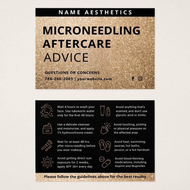 Mighty Purpurina Gold Dérmico Filler Tarjeta de po (Anverso y reverso)