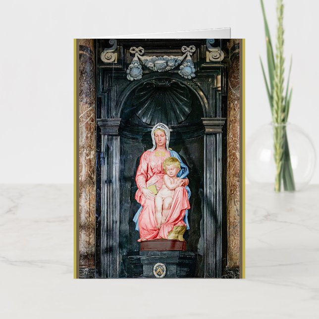 Miguel Ángel 1504 Madonna de Brujas (Anverso)