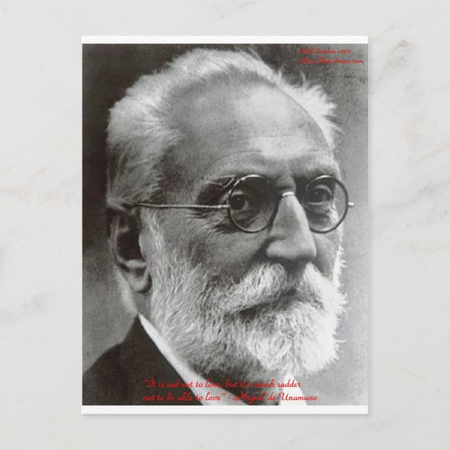 Miguel de Unamuno puede amar regalos y tarjetas de (Anverso)