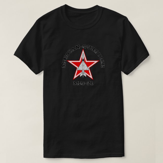 Mikoyan-Gurevich MiG-21 - Camiseta esencial rusa (Diseño del anverso)