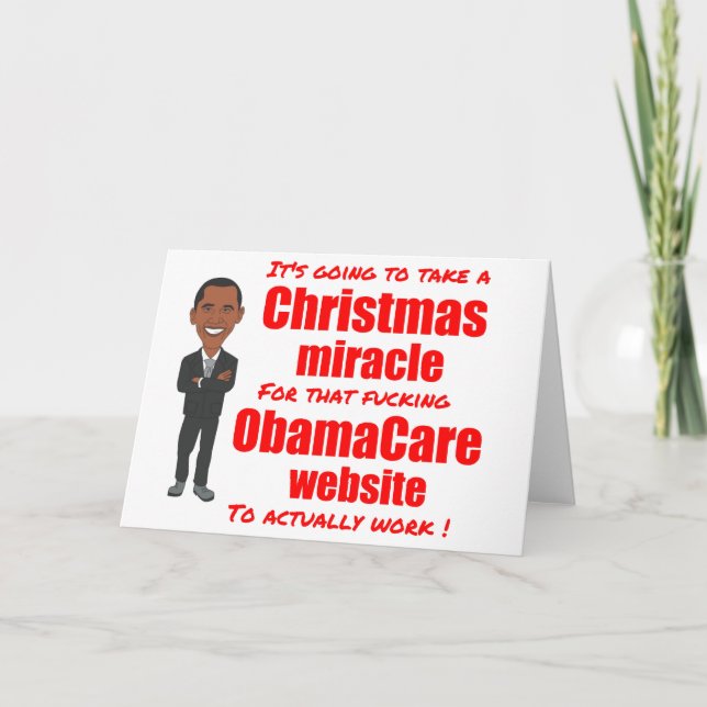 Milagro del navidad del Web site de ObamaCare (Anverso)