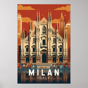 Milan Italia Duomo di Milano Viajes Arte Vintage