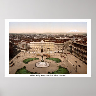 Milan Italia Panorama, impresión del siglo XIX