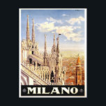 Milán, Milán, Italia, tarjeta postal de viaje vint<br><div class="desc">Postal de viaje por cosecha de Milán,  Milán,  Italia</div>