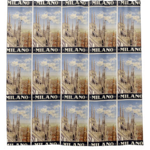 Milán Milán Italia Vintage Cortina de ducha Viaje