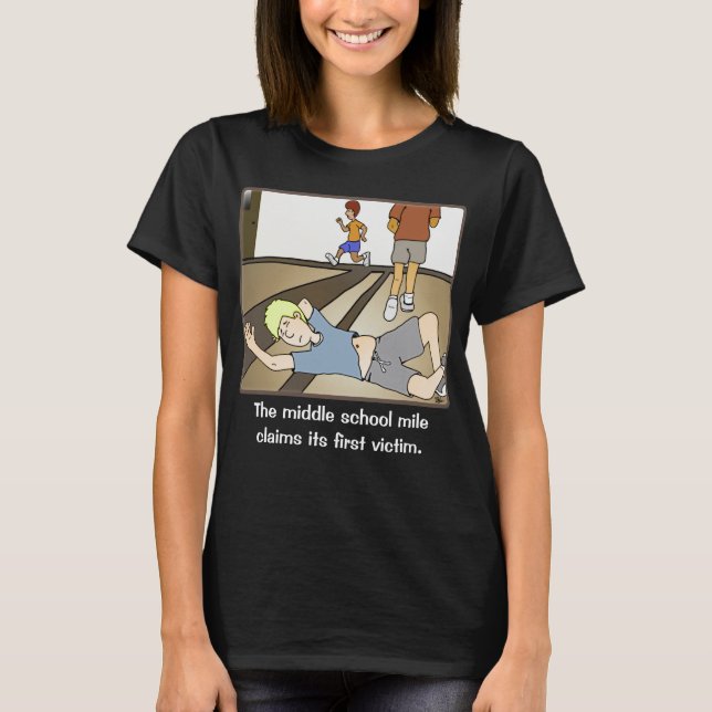 Mile de secundaria camiseta negra masculina (Anverso)