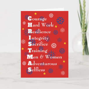 Militar EE. UU. Navidad Feliz Personalizable