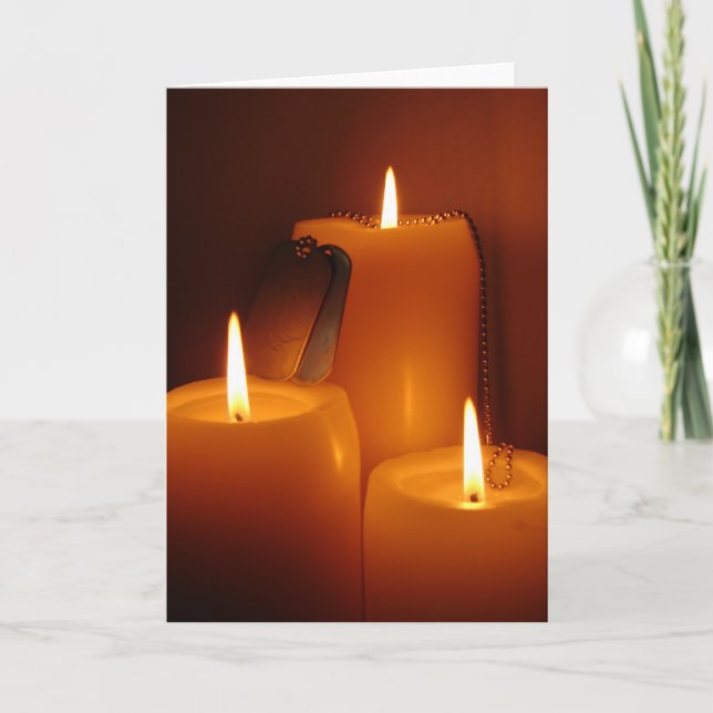Militar - velas y tarjeta de placas de (Anverso)