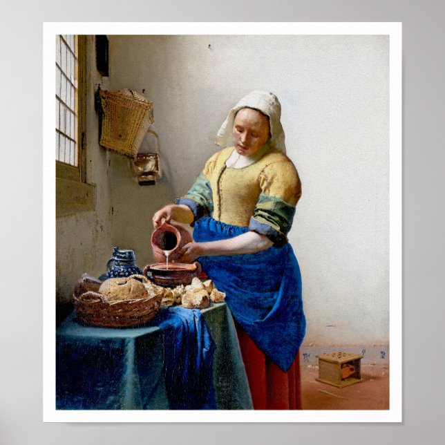 Milkmaid de Jan Vermeer - Arte de época (Frente)