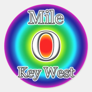 MILLA 0 CLAVE FL FLORIDA RAINBOW PEGATINA CERO