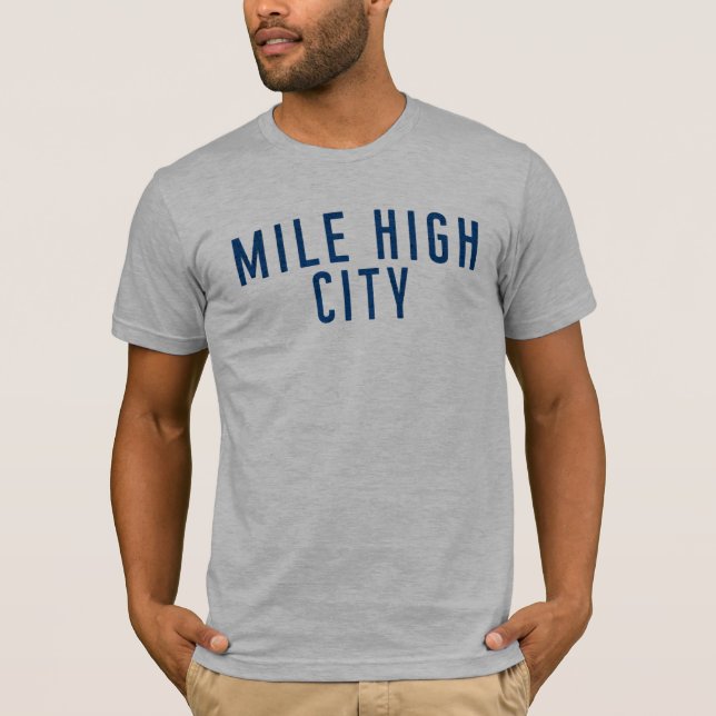 Milla-Alta camiseta de la ciudad - Denver, (Anverso)