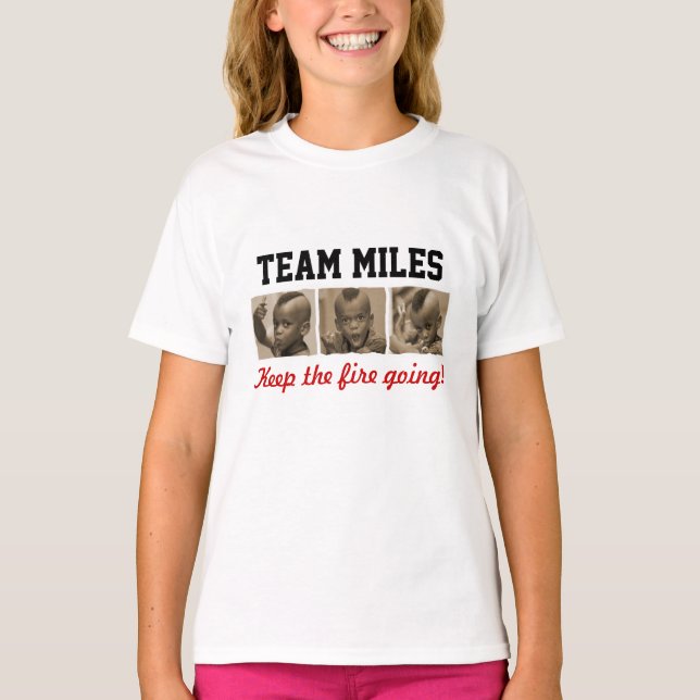 Millas de equipo - Camisa infantil (Anverso)