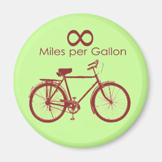 Millas de Infinito por galón imán en bicicleta