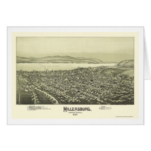 Millersburg, mapa panorámico del PA - 1894