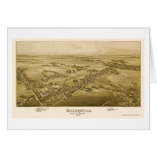 Millersville, mapa panorámico del PA - 1894