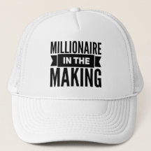 Millonario en el gorra de fabricación del