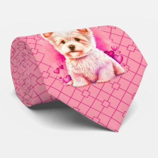 Milo Dale Rosa, corbata de amor de cachorro rosado