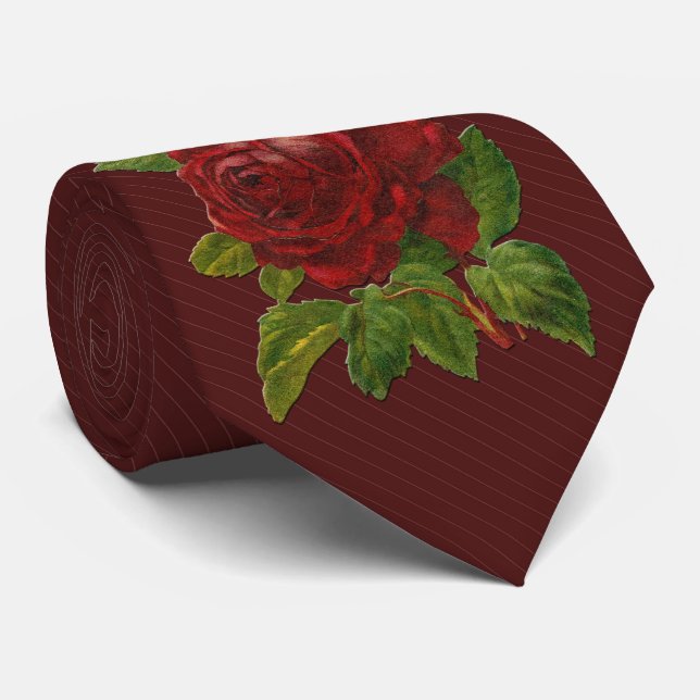 Milo Dale Rosa Maroon desnudó corbata masculina (Enrollado)