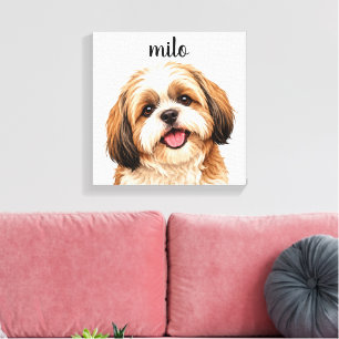 Milo el Shih Tzu – Lienzo de mascota personalizado
