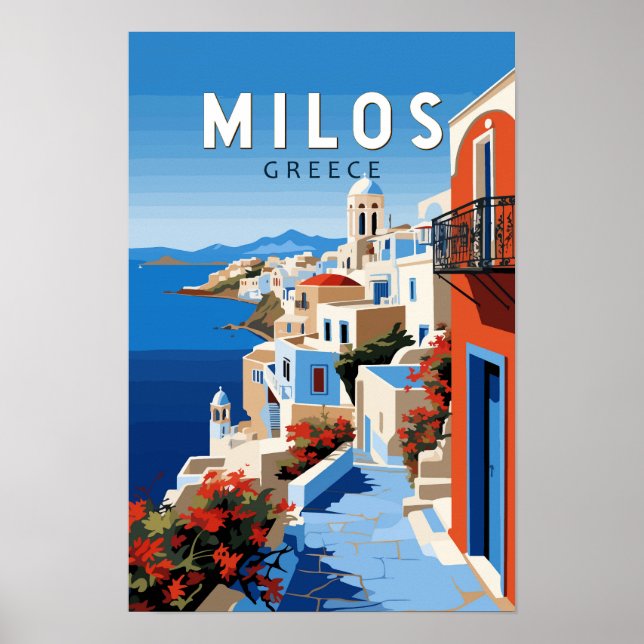 Milos Grecia Viajes Arte Vintage (Frente)