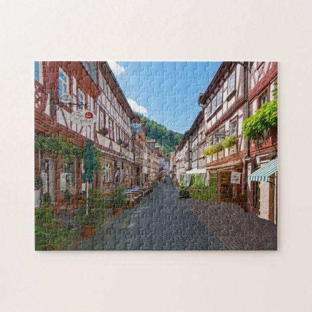 Miltenberg Odenwald Baviera Alemania. Rompecabezas (Horizontal)