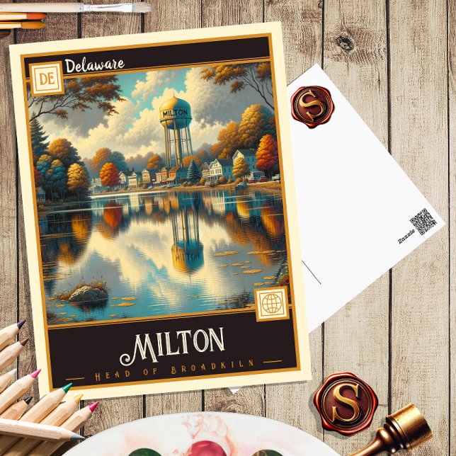 Milton, Delaware | Tarjeta Postal Antigua (Subido por el creador)