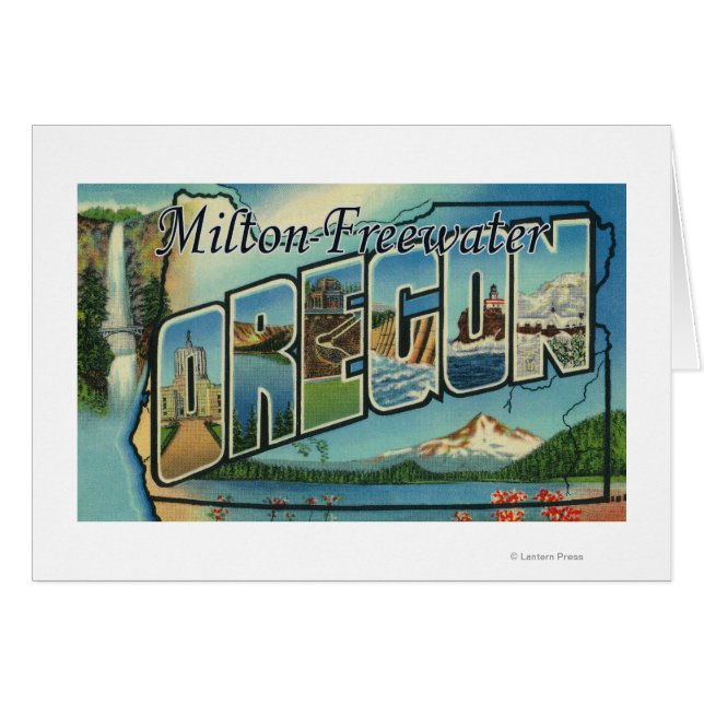 Milton-Freewater, Oregón - Escenas de letras grand (Anverso (Horizontal))