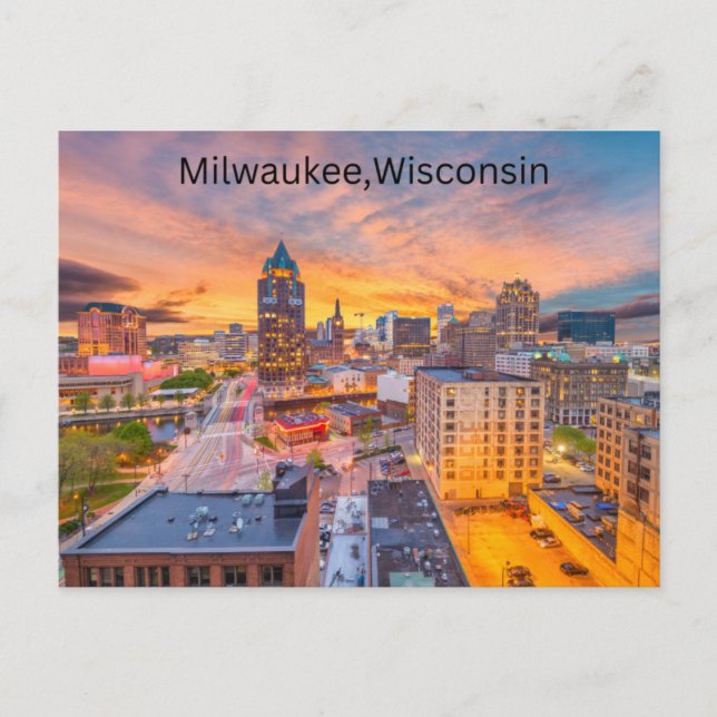 Milwaukee, postal de Wisconsin (Anverso)