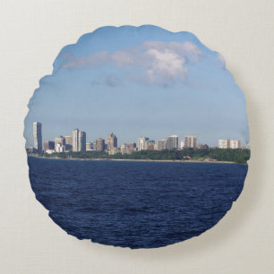 Milwaukee Skyline almohada redonda