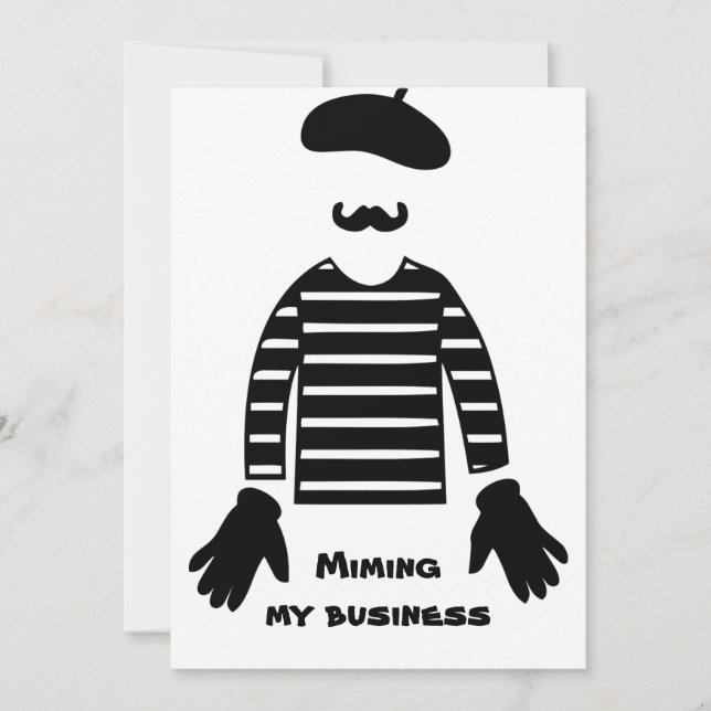 Mime Pantomime Miming My Business (Anverso)