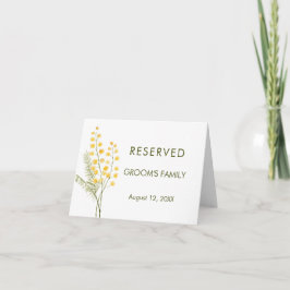 Mimosa acuarela flores boda tarjetas de plaza