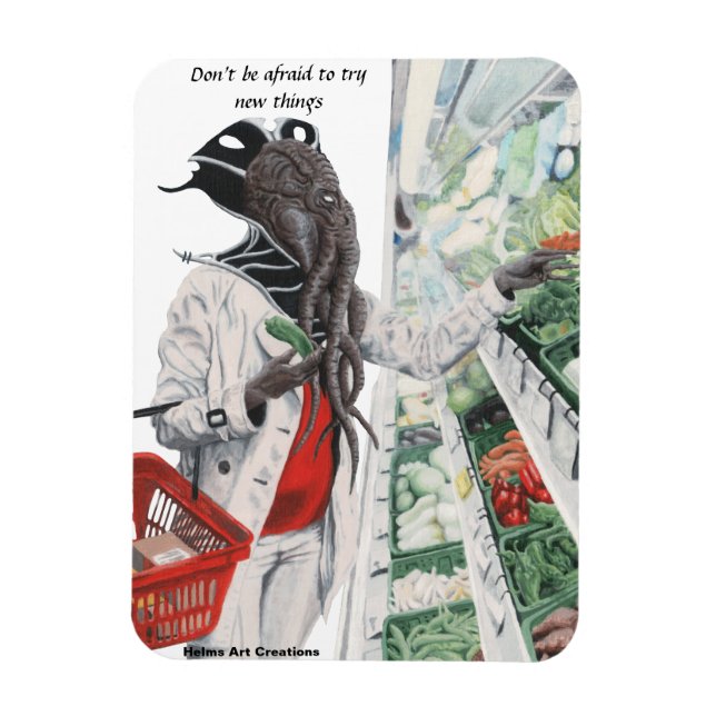 Mind Flayer Grocery Refrigerador de compras imán (Vertical)