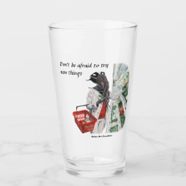 Mind Flayer Grocery Shopping Fantasy Art Glass Cup
