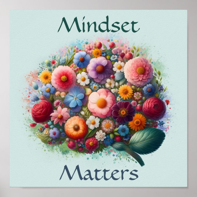 Mindset Matters Inspirador Arte de Salud Mental (Frente)