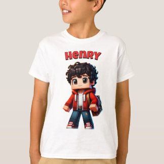 Minecrafter, nombre personalizado, camiseta Guay p