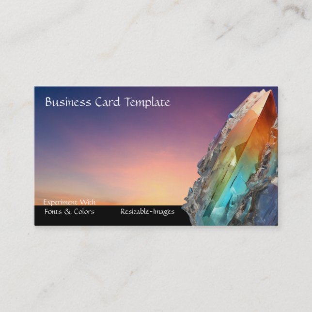 Minerales Healing Energy Crystal tarjeta de visita (Anverso)