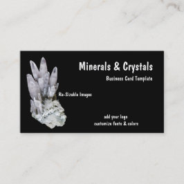 Minerales y tarjeta de visita Quartz Crystals