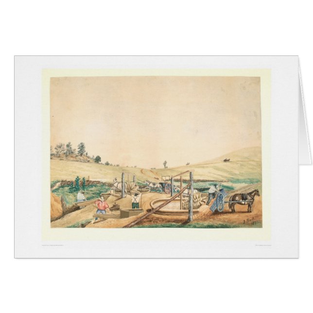 Mineros de California que trabajan un Arrastra (Anverso (Horizontal))