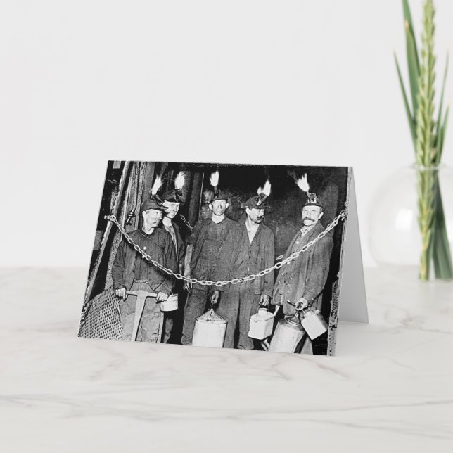 Mineros de carbón - tarjeta de felicitación (Anverso)